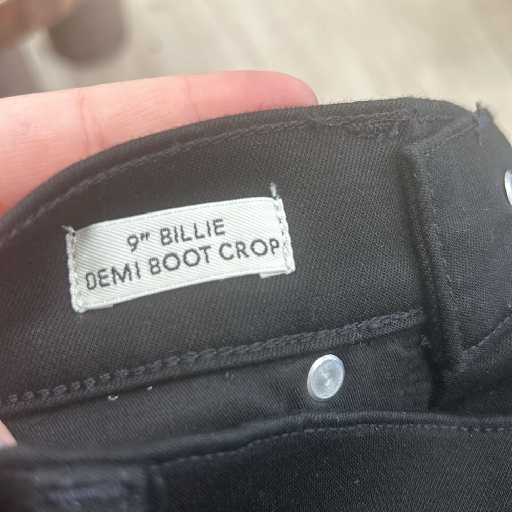 9” Billie Demi Boot Crop black jeans size 28p - Picture 5 of 5